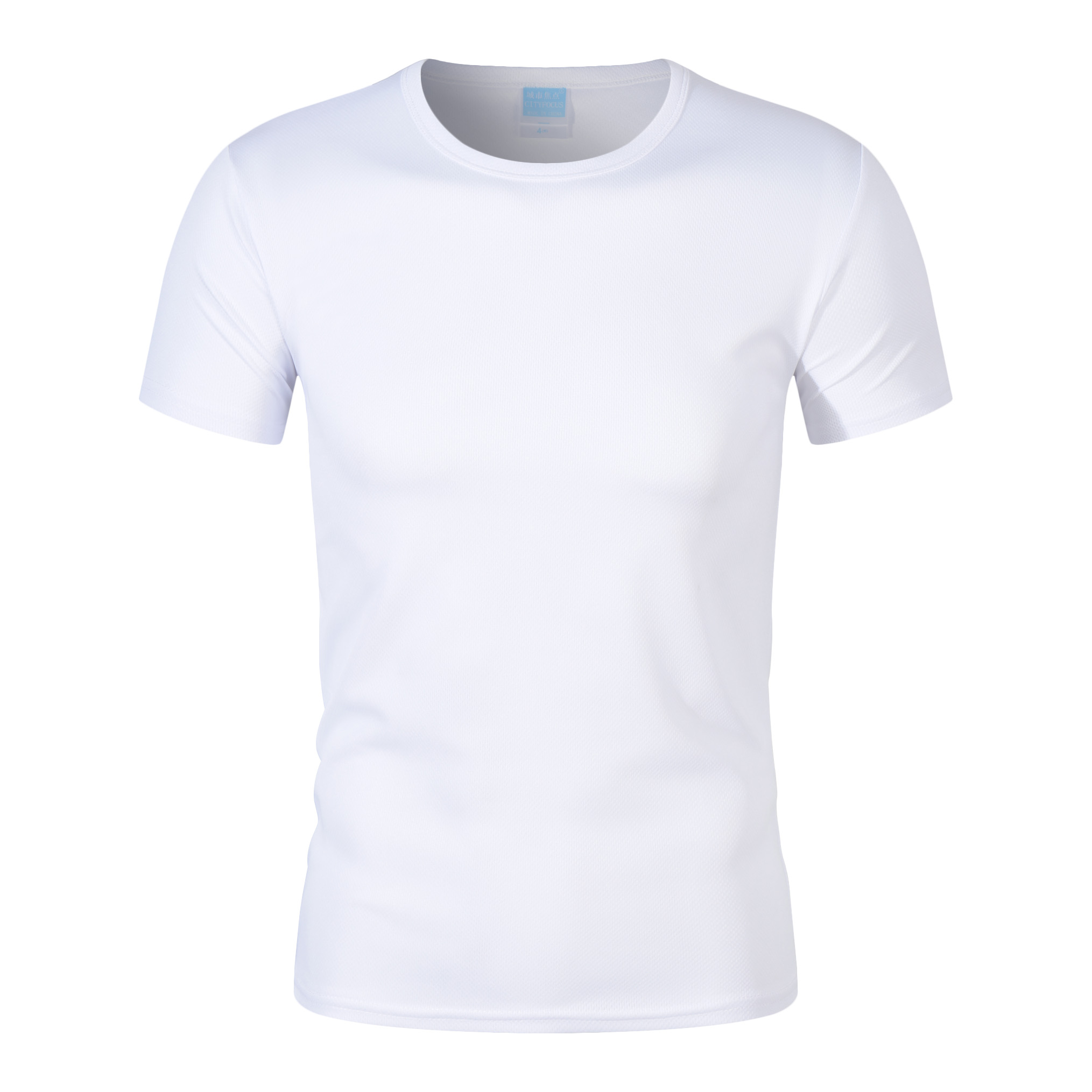 180g100D马拉松速干运动料圆领T恤